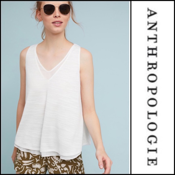 Anthropologie Tops - Anthropologie Chatham Tank Top White NWT Small New